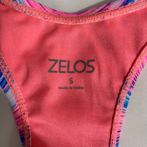 ZELOS Tropical Sunset Racerback Tankini Swim Top Size S - Picture 6 of 9